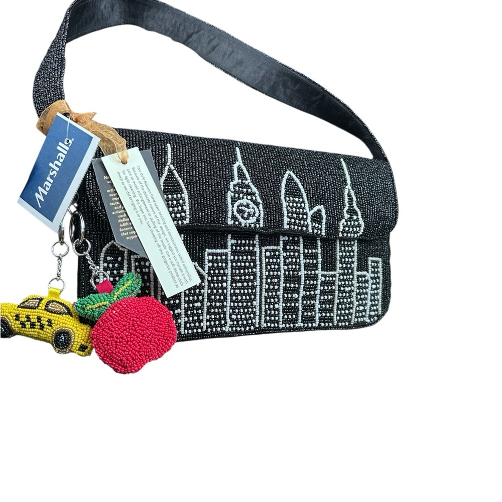 Beaded B/W NYC Landscape Bag NWT